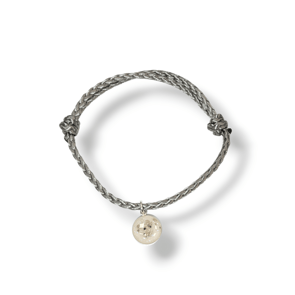 Grey Cord Ashes Memorial Bracelet Dollie Jewellery