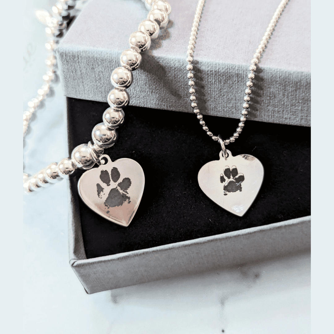 Paw Print Heart Bracelet Dollie Jewellery