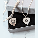 Load image into Gallery viewer, Paw Print Heart Bracelet Dollie Jewellery
