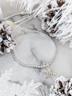 Load image into Gallery viewer, Silver Snowflake Bracelet Dollie Jewellery