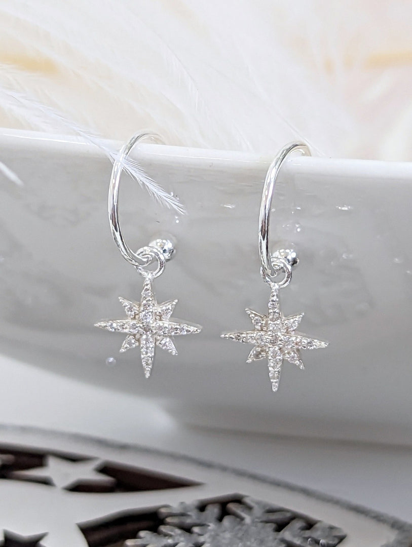 North Star Hoop Earrings Dollie Jewellery