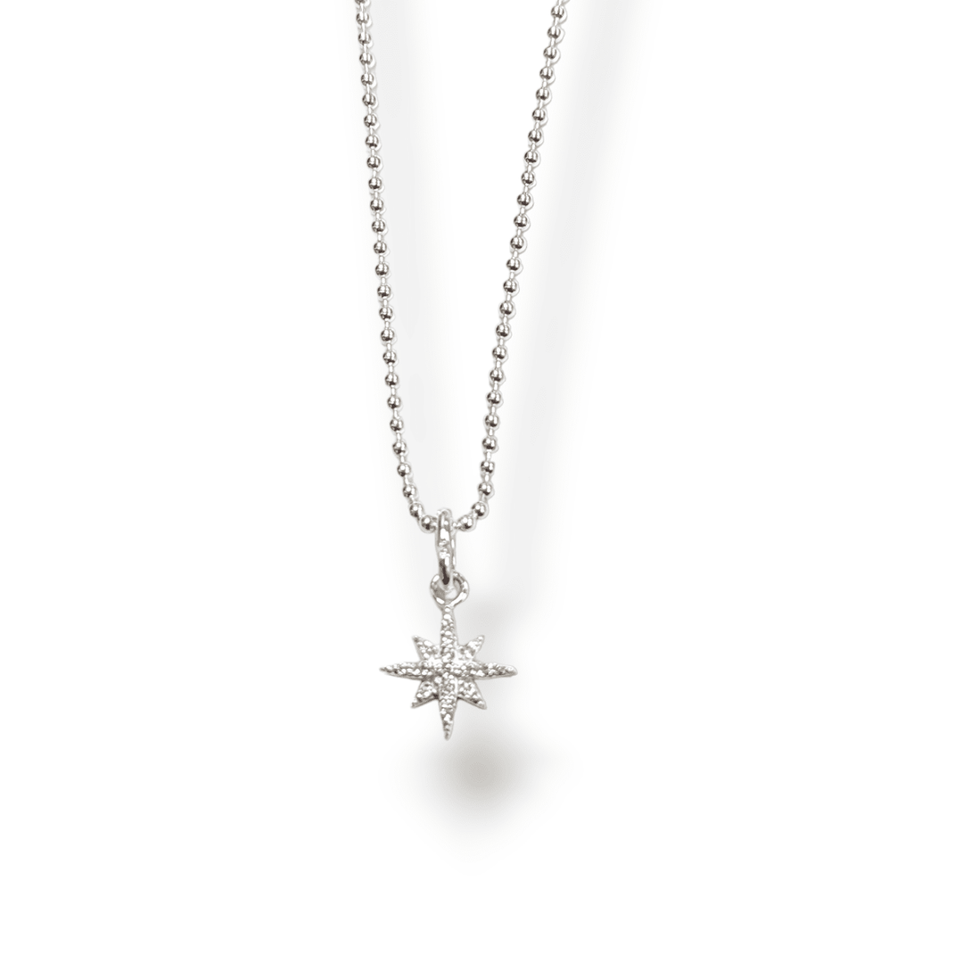 North star necklace white 2025 gold