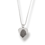 Load image into Gallery viewer, Engraved Finger Print Heart Necklace Dollie Jewellery
