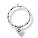 Load image into Gallery viewer, Paw Print Heart Bracelet Dollie Jewellery