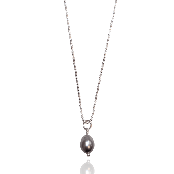 Grey Pearl Drop Pendant Dollie Jewellery