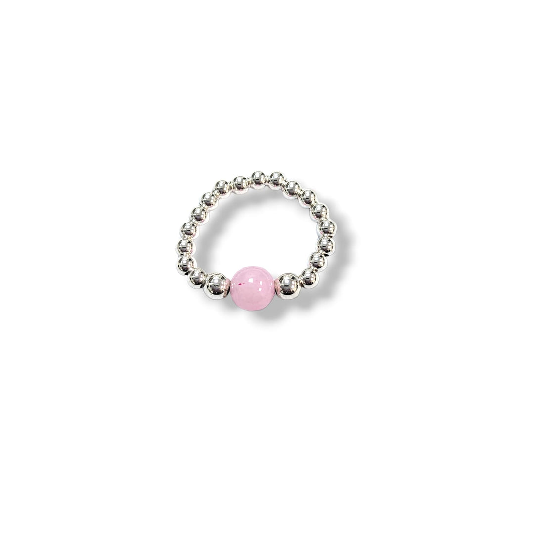 Pale Pink Agate Ring Dollie Jewellery