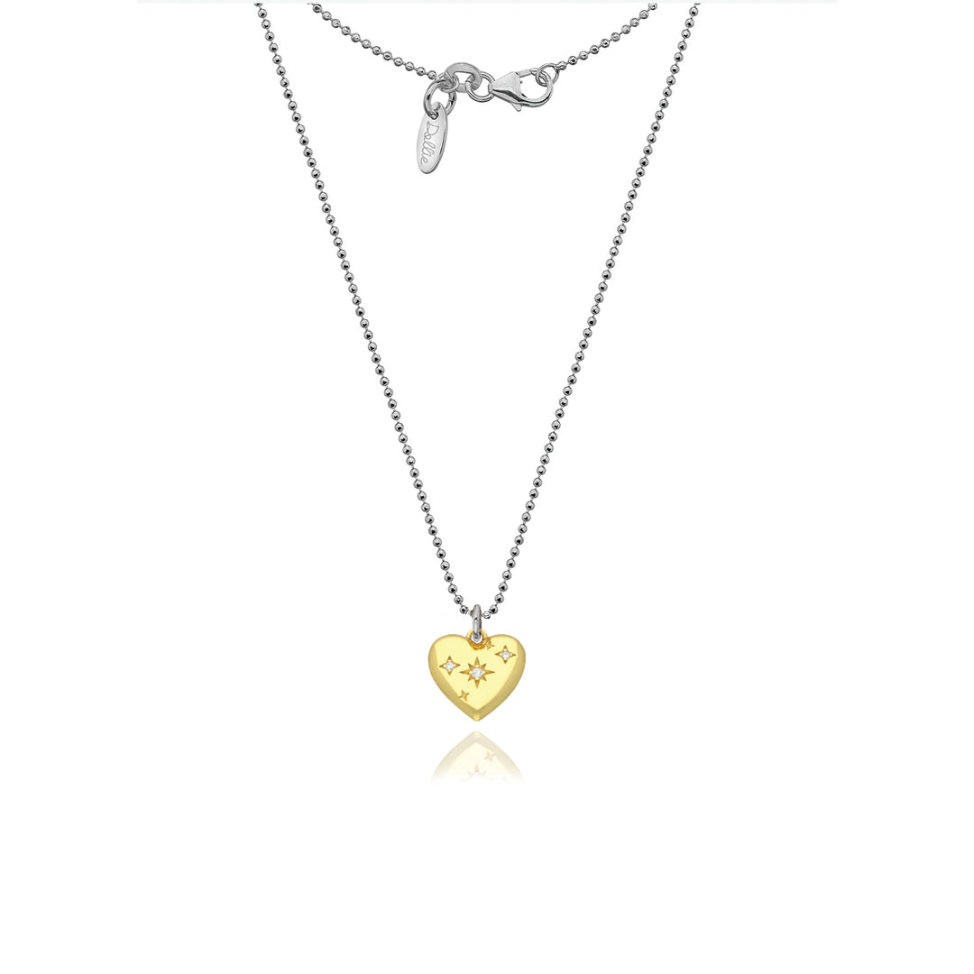 Aurelia Gold Heart Necklace Dollie Jewellery