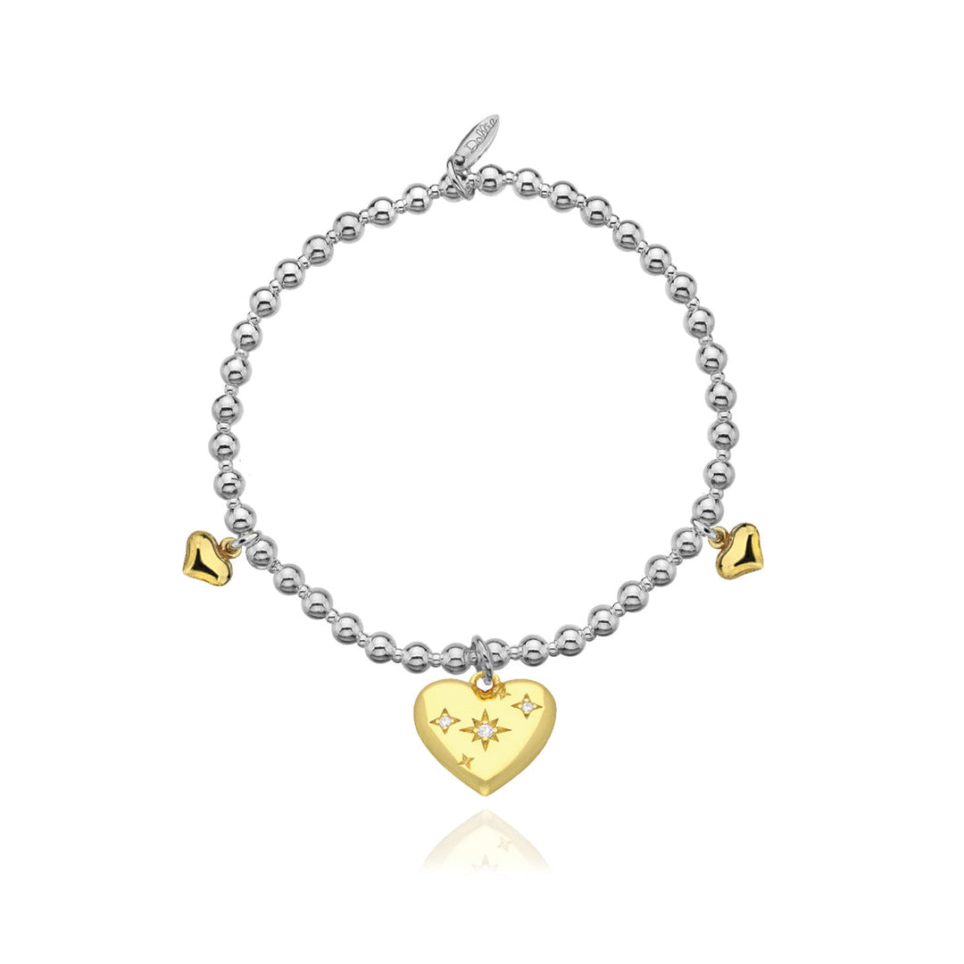 Aurelia Golden Triple Heart Bracelet Dollie Jewellery