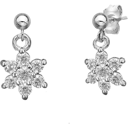 Flower Sparkle Earrings Dollie Jewellery