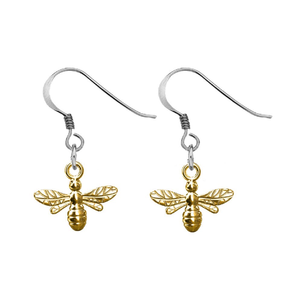 Gold Bee Earrings Dollie Jewellery