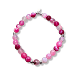 Load image into Gallery viewer, Hot Pink Agate Bracelet Dollie Jewellery