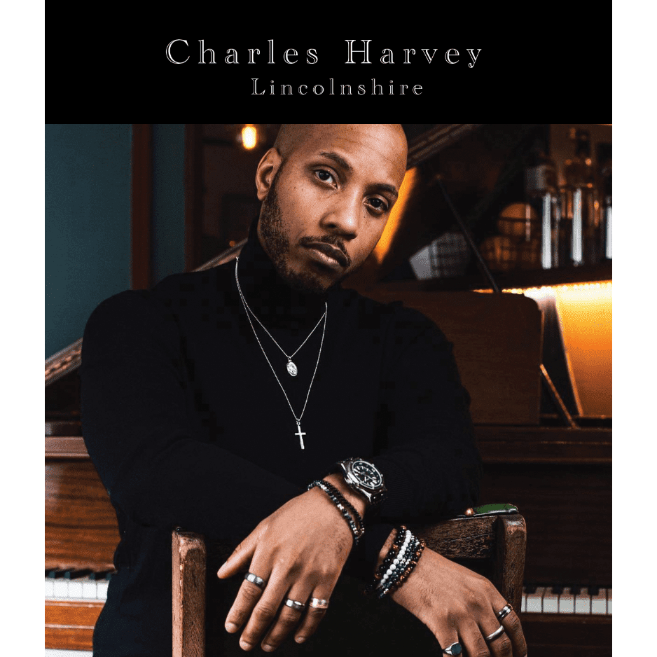 Mens Onyx & Silver Bracelet Charles Harvey