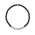 Load image into Gallery viewer, Mens Onyx &amp; Silver Bracelet Dollie Jewellery
