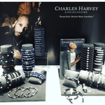 Load image into Gallery viewer, Mens Onyx &amp; Silver Bracelet Charles Harvey