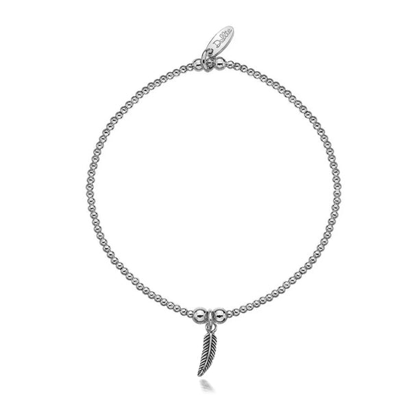 Mini Bead Faith Feather Bracelet Dollie Jewellery