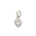 Load image into Gallery viewer, Open Sparkle Heart Charm Dollie Jewellery
