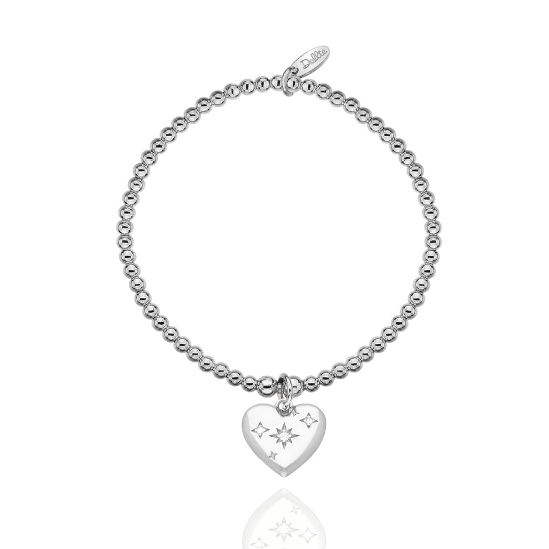 Ophelia Silver Heart Bracelet Dollie Jewellery