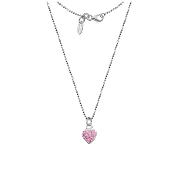 Pink Heart Sparkle Necklace Dollie Jewellery
