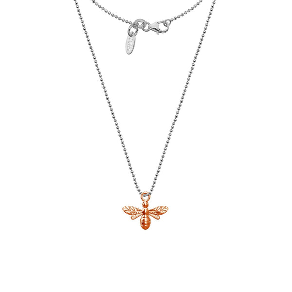 Rose Gold Honey Bee Necklace Dollie Jewellery