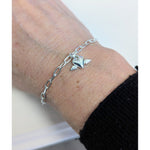 Load image into Gallery viewer, Winged Heart Link Bracelet Dollie Jewellery
