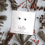 Load image into Gallery viewer, Winter Green Studs Dollie Jewellery